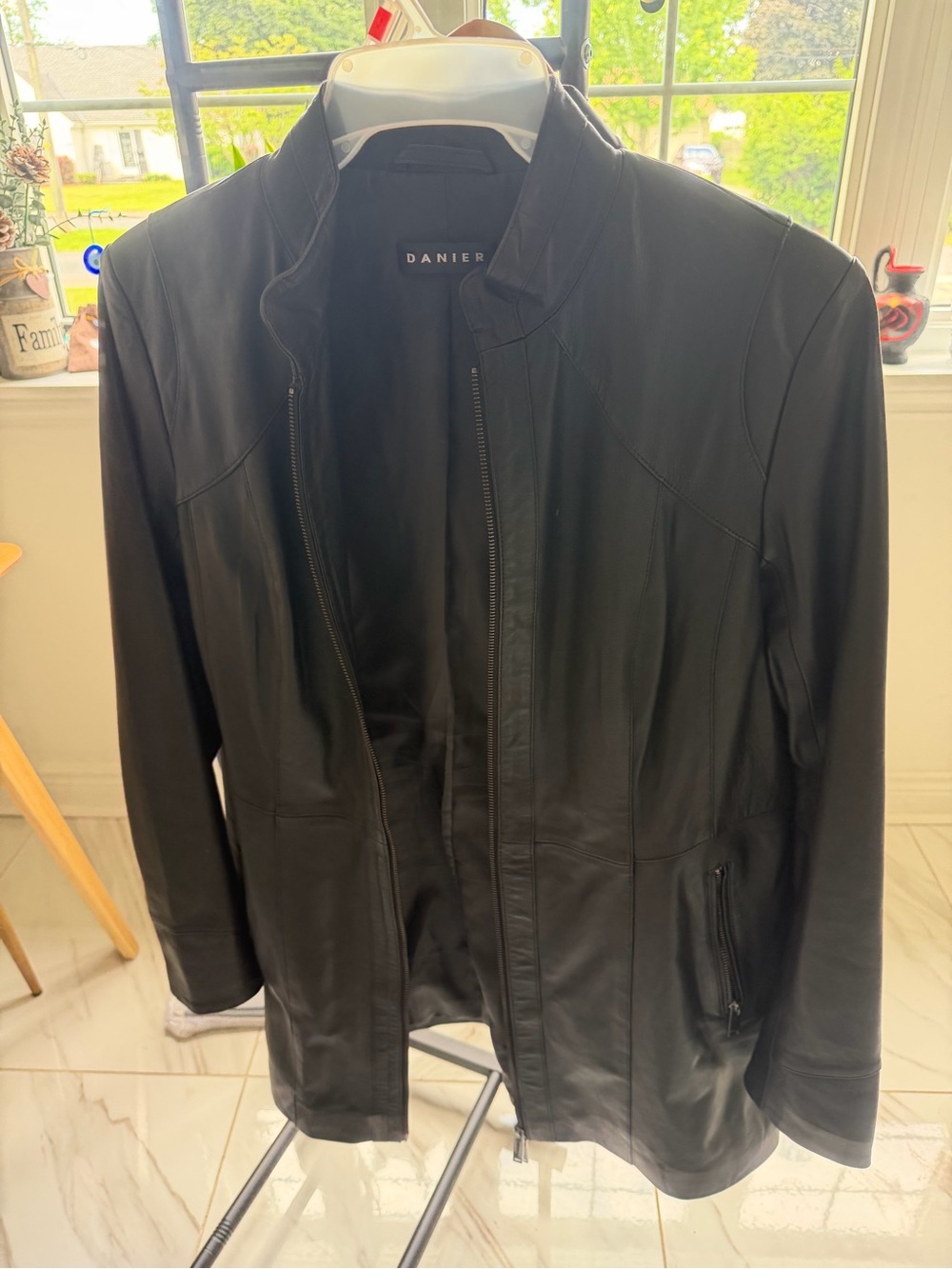 Danier Black Leather Jacket - Women